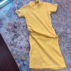 Yellow kids midi dress